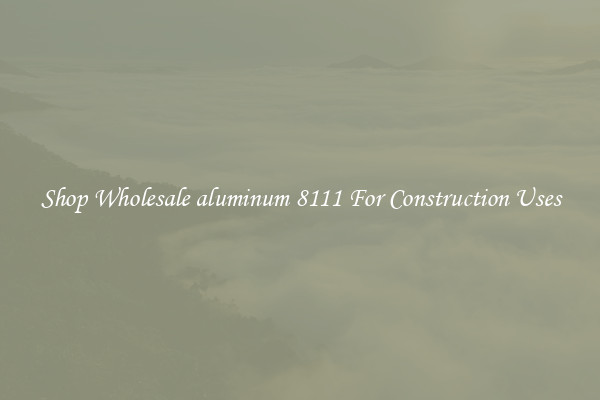 Shop Wholesale aluminum 8111 For Construction Uses