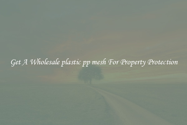 Get A Wholesale plastic pp mesh For Property Protection