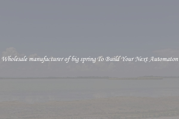Wholesale manufacturer of big spring To Build Your Next Automaton