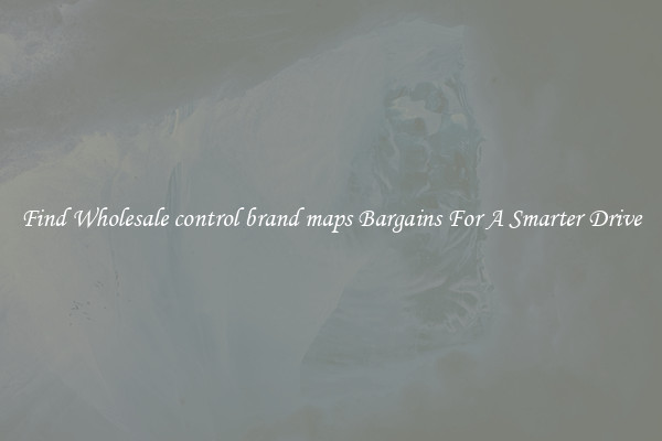 Find Wholesale control brand maps Bargains For A Smarter Drive