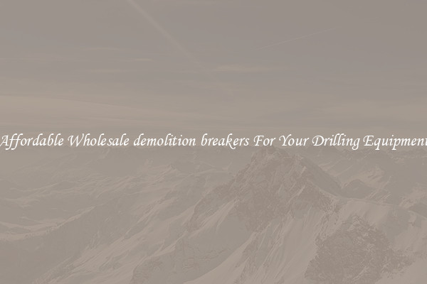 Affordable Wholesale demolition breakers For Your Drilling Equipment