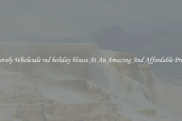 Lovely Wholesale red holiday blouse At An Amazing And Affordable Price