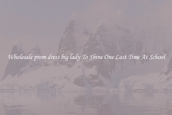 Wholesale prom dress big lady To Shine One Last Time At School