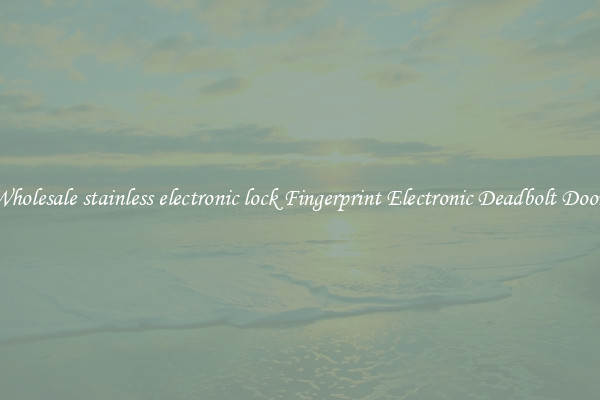 Wholesale stainless electronic lock Fingerprint Electronic Deadbolt Door 