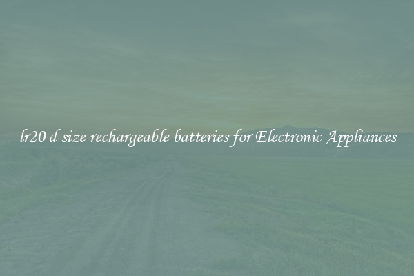 lr20 d size rechargeable batteries for Electronic Appliances