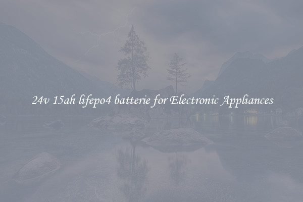 24v 15ah lifepo4 batterie for Electronic Appliances