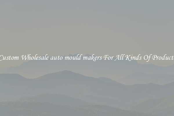 Custom Wholesale auto mould makers For All Kinds Of Products