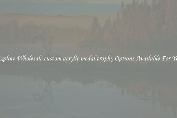 Explore Wholesale custom acrylic medal trophy Options Available For You