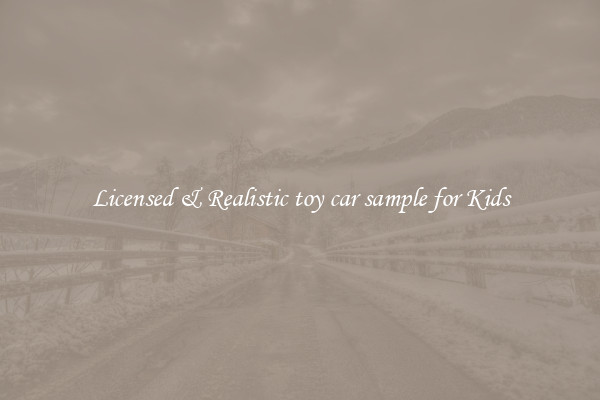 Licensed & Realistic toy car sample for Kids