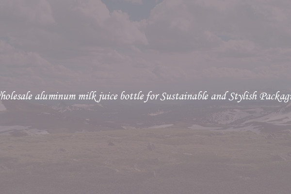 Wholesale aluminum milk juice bottle for Sustainable and Stylish Packaging